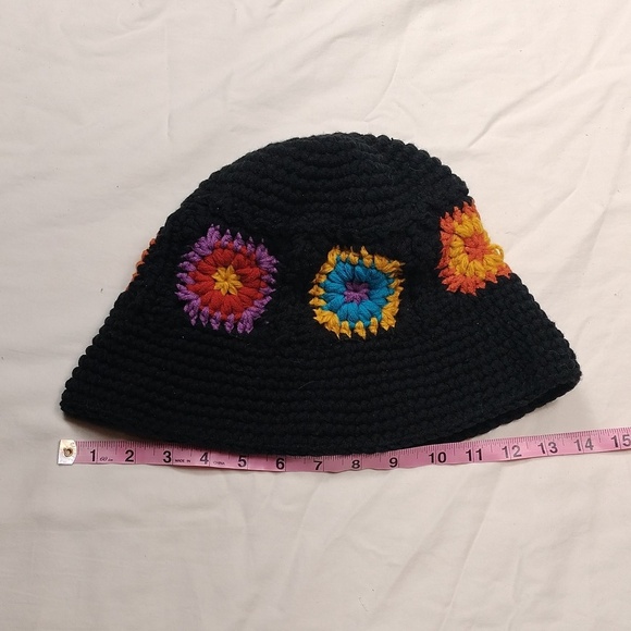 Crochet Bucket Hat Handmade with Colorful Stitching - Picture 7 of 9